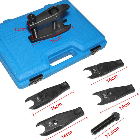 Ball Joint Separator Kit Built Tough For BMW E38 E39 E52 E60 E61 E70 E83 E90 E91 E92 R50 R52 R53 RR1 RR2 X5 Mercedes W211 W219 W220 W230 Porsche 996 Carrera Audi A4 A6 Land Rover Lower Suspension Tools Heavy Duty, 16cm steel set in blue case