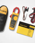 True RMS Clamp Meter for Electricians and DIY Pros With 400A AC Current, accessories and manual on display