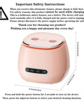 48kHz Ultrasonic Retainer Cleaner For Dentures And Aligners, Seriously Cleans Bacteria And Grime From Tiny Crevices, Safe For Braces, Easy Daily Dental Care Gadget That Keeps Your Smile Fresh And Ready For The Day. Pink 200ml ultrasonic cleaner with safety instructions and timer buttons
