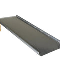 800 Lb Capacity Aluminum Dock Board For Hand Trucks Lightweight Bridge Plate with diamond tread surface and a sturdy leg for stability.