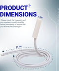 Refrigerator Temperature Sensor Replacement For GE And Hotpoint Models Easy Install Fits WR55X10025 Replaces 914093 AP3185407 PS304103 WR50X10027 Lifetime Protection Keeps Your Fridge Chillin And Running Smooth. white wired sensor, 25.5in