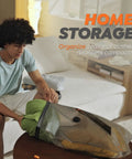 Person using Cordless Vacuum Storage Bags 20 Pack With Rechargeable Wireless Pump Portable Space Saver for home blankets storage
