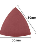 Triangular Sandpaper Set for Oscillating Multi Tool, 120 Piece Triangle Sanding Sheets with Hook and Loop Backing, 80mm size