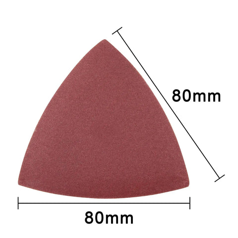 Triangular Sandpaper Set for Oscillating Multi Tool, 120 Piece Triangle Sanding Sheets with Hook and Loop Backing, 80mm size