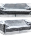 Heavy Duty Plastic Couch Cover For Moving And Storage Waterproof Clear Sofa Wrap For Renovation Dustproof Reusable Extra Large Furniture Bag 96 X 42 X 62 Inches Keeps Your Sofa Safe While You Move covering a sofa