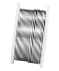Top Shelf 63 37 Tin Lead Solder Wire With Rosin Core Flux 0.6 Mm Diameter 100 Gram Roll side view on spool.