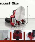 Compact Sheet Metal Bender Hand Held Bending Tool For Steel Aluminum Copper showing dimensions and removable center disc