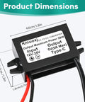 DC 12V 24V To 5V USB C Step Down Converter With Type C Interface 5A 25W Waterproof Buck Module Power Adapter IP68 Durable