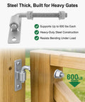 Four Pk Five Eighth Inch Heavy Duty J Bolt Gate Hinge Kit With Reinforced Mounting Plate Built Tough For Wood Yard Gates Quick Bolt Or Weld Install Swings Heavy Loads Without Breaking A Sweat, showcasing heavy-duty steel construction.