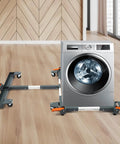 Heavy Duty Fully Adjustable Mobile Base Kit With Universal Steel Caster Wheels for Moving Shop Tools Machinery Rack Gear Server Setup Up To 600 Lb under washing machine