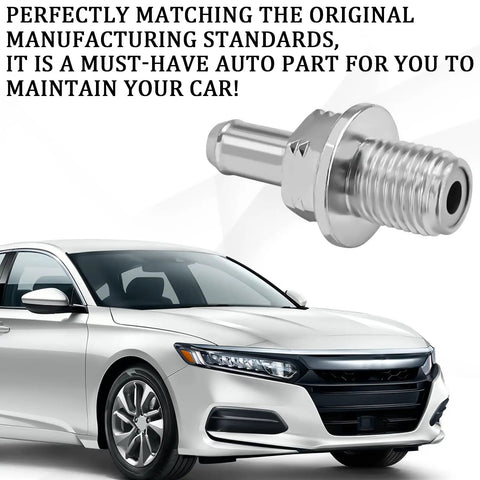 PCV Valve Kit With Gasket Replacement OEM 17130 PND A01 for Honda CRV and Accord, shown next to a Honda car for engine efficiency
