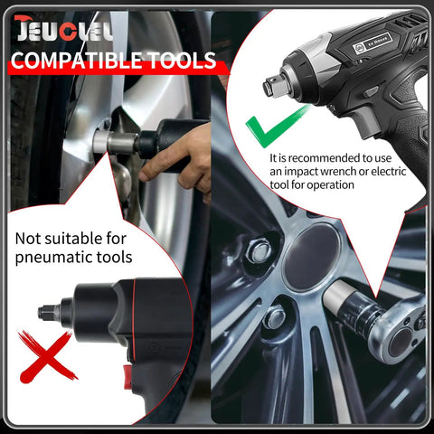 Impact wrench tool for 22 Piece Wheel Lock Nut Key Kit For VW Volkswagen Cars Anti Theft Lug Nut Socket Set operation