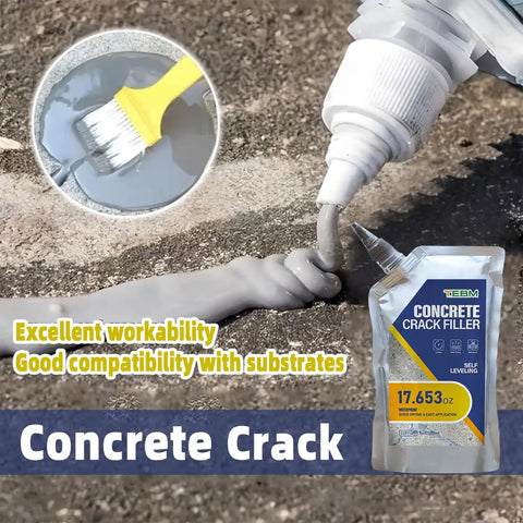Heavy Duty Concrete Crack Filler Featuring Snap Tight Grip Annular Gap Seal for grounding rods being applied with precision brush.