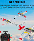 Remote Control Warbird Plane With Four Channel Flight demonstrates one key aerobatic control in the sky with controller view.