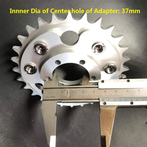 Disc Brake Rotor Adapter And 28T Sprocket For Gas Powered Bicycle Fits 48cc 66cc 80cc Motorized Bicycles With A6061 Aluminum Body