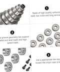 Top Mounted Router Bit Bearings Accessory Kit With Ball Bearing Guide showing carbonized steel bearings and screws