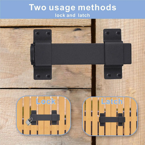 Heavy Duty Tough As Nails Slide Gate Latch Lock With Padlock Hole For Wooden Fences And Barn Doors Outdoor Gate Hardware