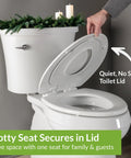 Next Step 2 Toilet Seat With Built In Potty Training Seat For Adults And Kids Slow Close Removable And Never Loosen Round White 2 Pack