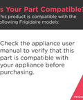 Compatibility guide for Faucet Adapter For Dishwashers 5304483509 White, Easy Install Plumbing Connector For Standard Faucets