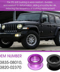 Jeep with Shift Linkage Bushing And Clip Kit Universal Replacement with OEM 33835-08010, 33820-02370 in foreground.
