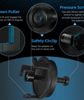 Crank Pulley Puller Kit For LS Engines And Chrysler Dodge Jeep Vehicles with 3-jaw puller, pressure screw, and safety circlip