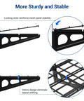 Detailed view of Two Pack 1x6 Foot Wall Mounted Floating Shelves Black For Garage Storage Pantry Or Kitchen Easy Stud Mount