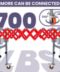 Heavy Duty Expandable Roller Conveyor With Wheels Adjustable Height And Length Portable Work Support Stand For Table Saws And Planers gliding with 360-degree lockable casters.