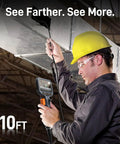Man using 10ft Articulating Borescope For Mechanics And HVAC Inspections Two Way Camera Probe on duct system