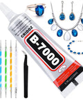Cridoz Clear Jewelry Glue With Precision Tip For Rhinestones And Crafting 3.7 Fl Oz Multi Purpose Adhesive and tools