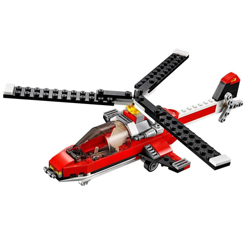 Creator 3 In 1 Propeller Plane Building Toy With Spinning Propellers, Retractable Wheels, And Opening Cockpit For Minifigure, helicopter build