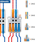 65 Piece Compact Splicing Wire Connectors Kit For AWG 28 To 12, various configurations, flame retardant shell, tin copper conductors