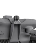 Side view of Camera Mount Expansion Bracket With 1 Quarter Inch Screw Hole And Cold Shoe for Air 3 Drone in grey finish.