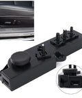 Direct Fit Power Seat Control Switch Replacement For Tesla Model 3 And Model Y 2017 To 2022 view of black switch panel with connectors.