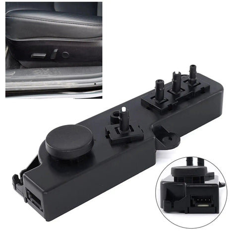 Direct Fit Power Seat Control Switch Replacement For Tesla Model 3 And Model Y 2017 To 2022 view of black switch panel with connectors.