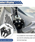 Heavy Duty Windshield Wiper Arm Removal Tool Kit for Most Cars, close-up view showing wiper arm puller in use