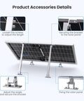 Adjustable Tilt Mount Brackets For Solar Panels Aluminum Alloy 15 Degree To 30 Degree Tilt Fits 50 To 400W Panels setup steps
