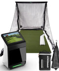 Premium Golf Launch Monitor And Simulator Bundle With A 10 Inch Color Touchscreen, Over 15 Metrics, GPS Virtual Course Overview