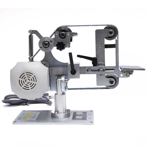 Straight Up Solid Desktop Belt Sander Kicking Five Fifty Watts For Polishing And Grinding with metal frame and motor