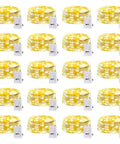 Multiple Waterproof Warm White LED Fairy Lights 7Ft Battery Operated String Of 20 LEDs with coils and battery packs