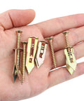 Self Drilling Drywall Anchors And Screws Kit Zinc Plated Steel Wall Anchors For Drywall In Two Sizes Included No Pre Drill Or Holes Needed Easy To Install And Remove 60 Piece Set With 30 Anchors And 30 Screws For Quick Strong Mounts shown on hand