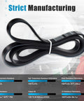Premium 6PK2243 Serpentine Drive Belt For Dodge Durango Ram Tundra And Toyota Land Cruiser shown in a detailed view, smooth profile.