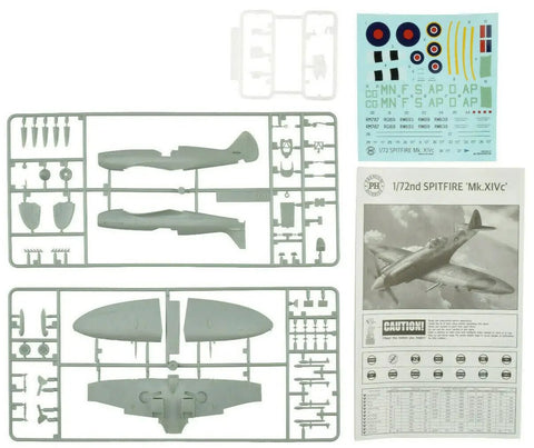 Spitfire Mk XIV C One Seventy Two Scale Plastic Model Airplane Kit With Three Decal Sets Dope Detailing For Realistic Look