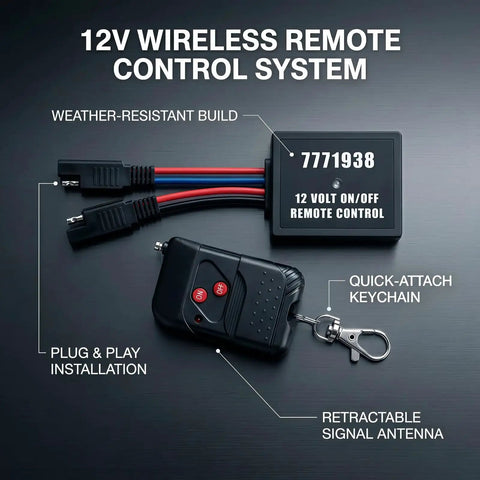 12V Wireless Remote Control Switch for Sprayers, Easy On Off Remote Relay for 12V 20A Pump, Agricultural Sprayer Upgrade