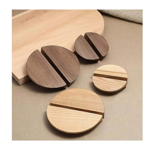 Two Pack Solid Wood Half Moon Drawer Pulls For Dresser Wardrobe And Closet Cabinets Natural Wood Knobs For Furniture Modern Minimalist Handles