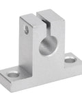 10 Pcs Linear Motion Rod Support For SK10 Aluminum Alloy Shaft Guide Rail Heavy Duty Load Capacity Smooth Edges With Precise Fit For 3D Printers And CNC Engraving Machines silver SK10 aluminum rod support with mounting holes