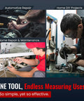 People using Gen2 Bolt Size Finder Tool Keychain Gauge for bolts and nuts heads in various repair scenarios.