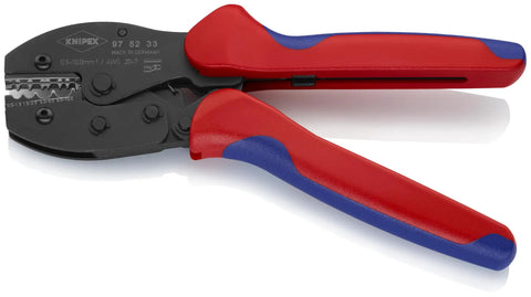 PreciForce Non Insulated Crimping Pliers For AWG 20 To 7 And 0.5 To 10 Mm2 Terminals Tubes And Lugs with red and blue handles