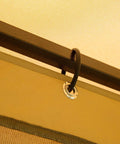 Close-up of canopy connection on 10 Ft By 10 Ft Backyard Patio Gazebo With Double Roof Vent Ventilated Canopy And Rust Resistant Powder Coated Steel Frame Includes Corner Shelves For No Fuss Easy Setup Durable 180G Polyester Fabric