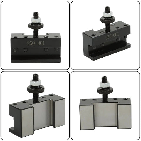 Turning Tool Holder Set Two Piece Quick Change Tool Post for Lathe Machine OXA Fit High Accuracy Hardened Steel, four angles