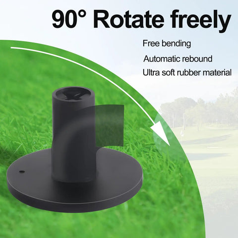 Adjustable Rubber Golf Tees For Mats And Simulators No Slip Durable Indoor Outdoor Practice Tees shown with rotation feature